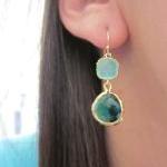 Emerald Green Earrings - Blue Earri..