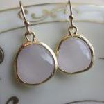 Opal Pink Earrings Gold Plated - Br..