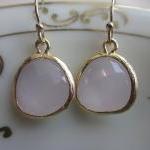 Opal Pink Earrings Gold Plated - Br..